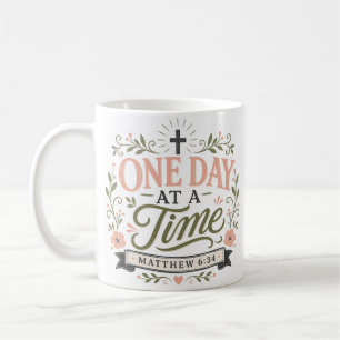 Mug Citation Religieuse Chrétienne 'Un Jour à la Fois'