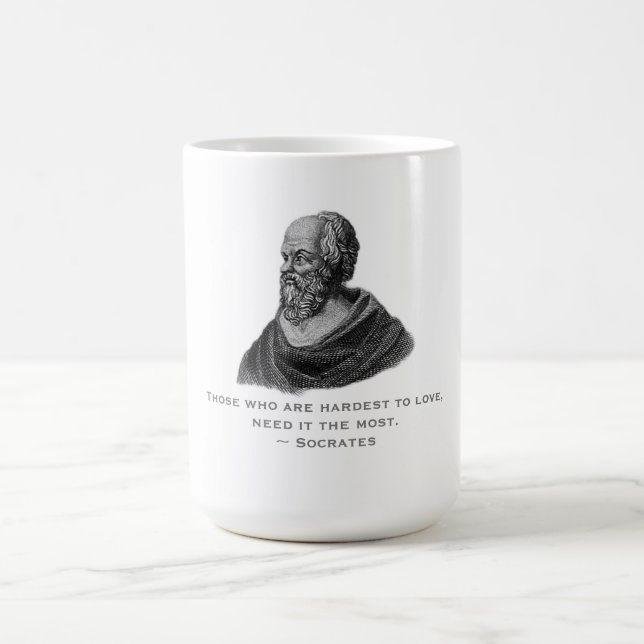 Mug Citation sur l'amour philosophe Socrates (Centre)
