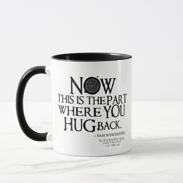 Mug Citation surnaturelle "Accrocher" (Gauche)