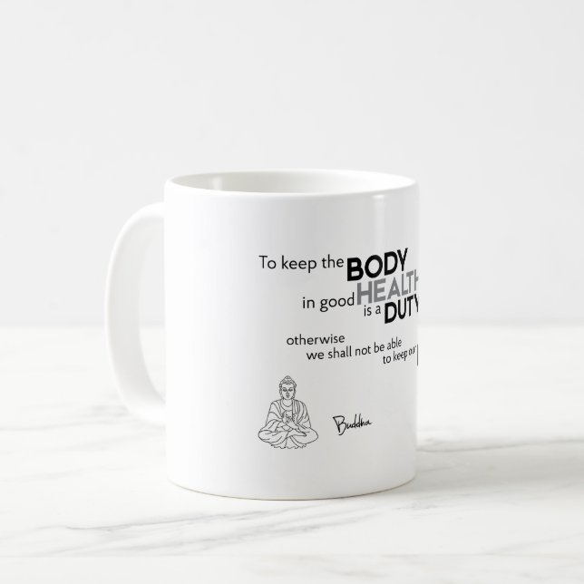 Mug CITATIONS : Bouddha : Bonnes santés (Devant gauche)