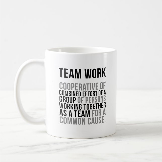 Mug Citations de travail d'équipe (Gauche)