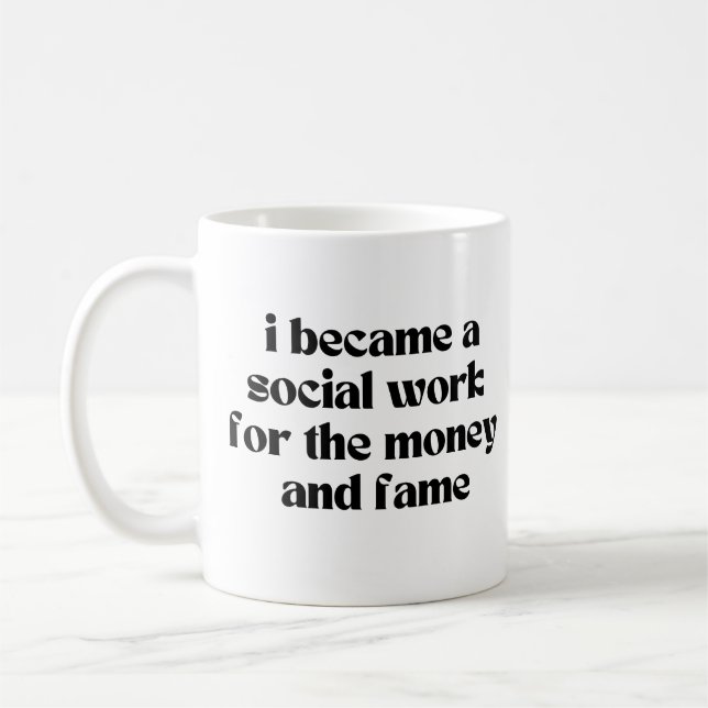 Mug Citations De Travail Social Drôle Dit Un Travaille (Gauche)