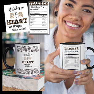 Mug Citations d'enseignant personnalisé Cadeau Données