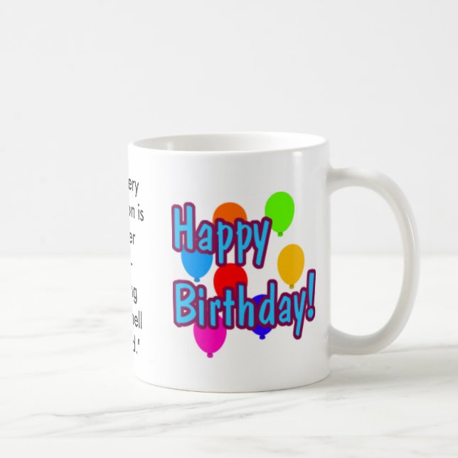 Mug Citations drôles d'anniversaire (Droite)