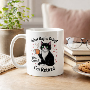 Mug Citations drôles de retraite de chat Jour du chat