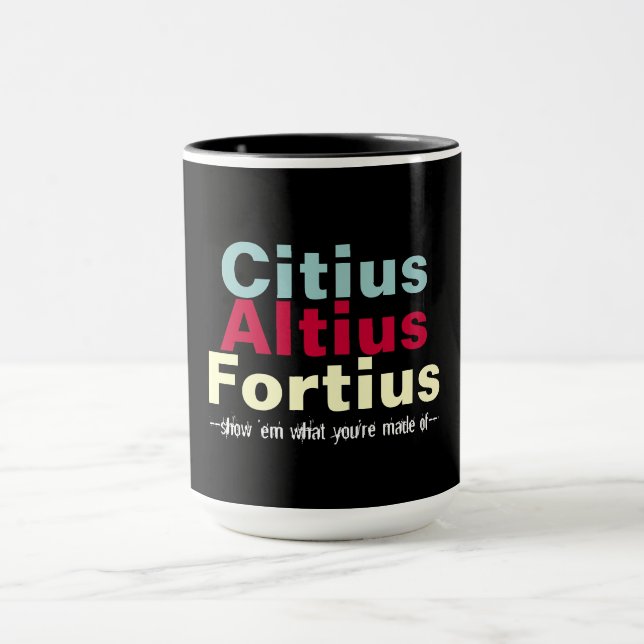 Mug Citius Altius Fortius Plus rapide Plus fort Grande (Centre)