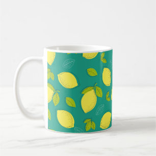 Mug Citron à main sans couture avec Motif Feuille en
