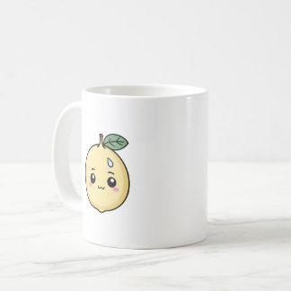Mug Citron anxieux avec une goutte de sueur