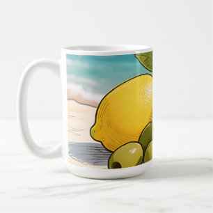 Mug Citron Soleil Olive Fraîcheur Bord de Mer