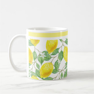 Mug Citrons et Feuilles de Citrus Café