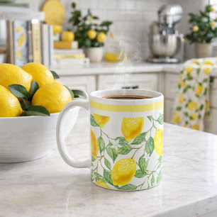 Mug Citrons et Feuilles de Citrus Café