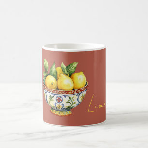 Mug Citrons italiens jaunes rouges brûlés Bol
