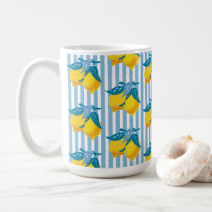 Mug Citrons jaunes d'Amalfi de style méditerranéen