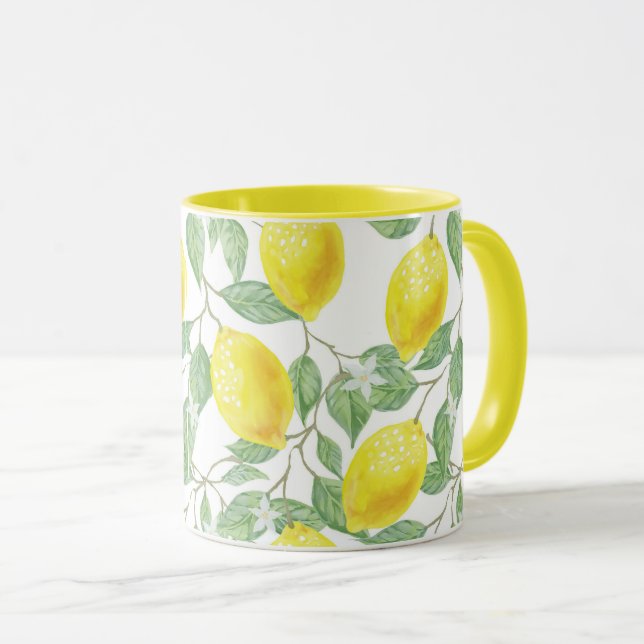 Mug Citrons jaunes sur la vigne (Devant droit)