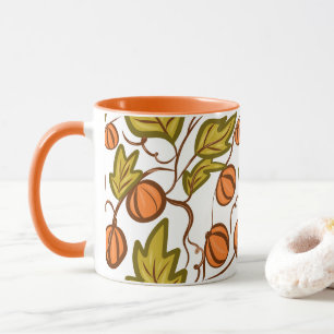 Mug Citrouille Automne Dessinée à la Main
