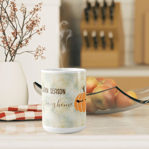 Mug Citrouille automne feuillage saison de fils