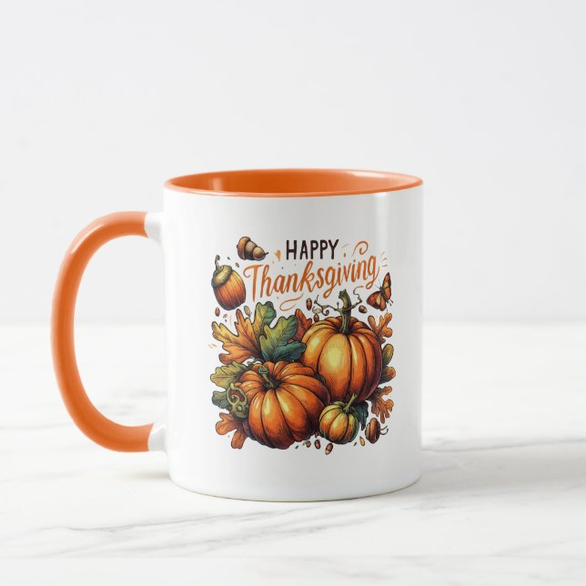 Mug Citrouille bon thanksgiving (Gauche)
