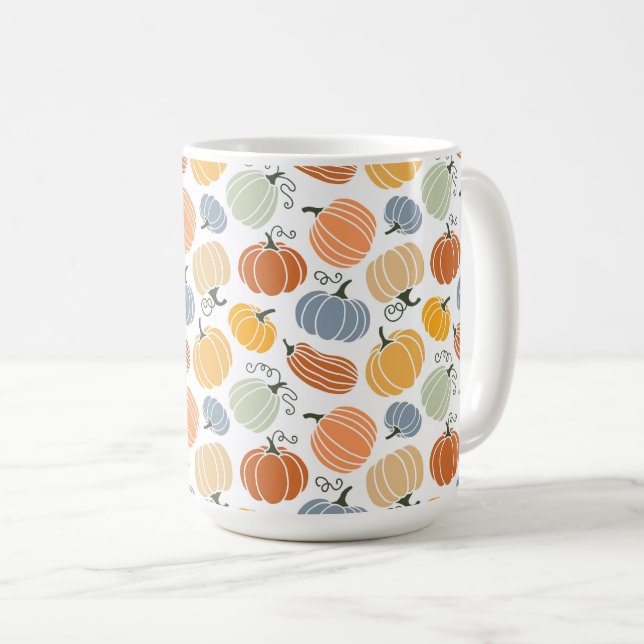 Mug Citrouille coloré Motif gourd  (Devant droit)