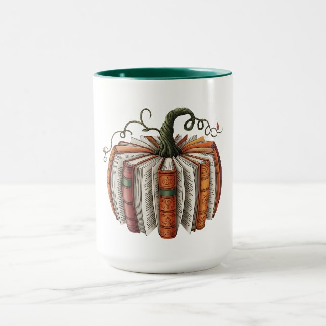 Mug Citrouille d'automne livre d'amour livre d'Hallowe (Centre)