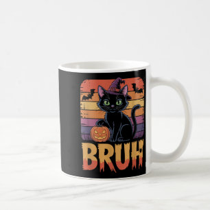 Mug Citrouille de chatte de sorcière Bruh Halloween ch