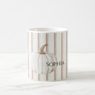 Mug Citrouille de knit blanc d'automne