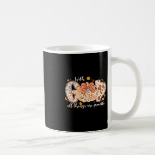 Mug Citrouille de Thanksgiving Avec Dieu Toutes Choses