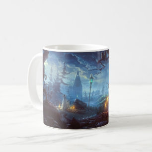 Mug Citrouille d'Halloween Nuit Effrayante arbre hanté