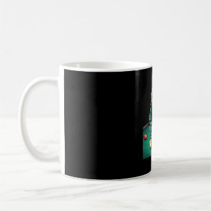 Mug Citrouille d'Halloween squelette jouant au billard
