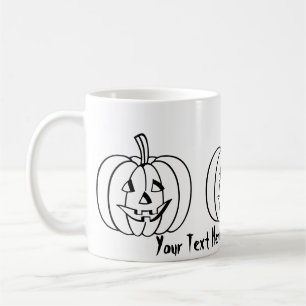 Mug Citrouille drôle de Halloween avec le visage coup