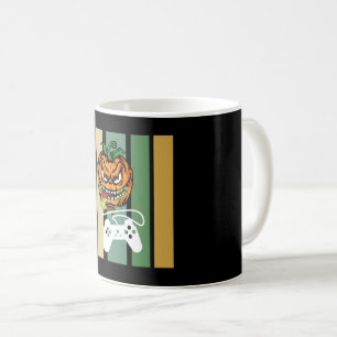 Mug Citrouille drôle d'Halloween Joueur de jeu vidéo C