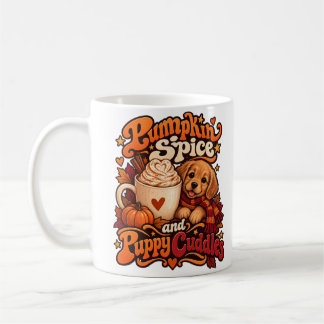 Mug Citrouille Épicée et Câlins de Chien Automne Cosy