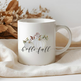 Mug Citrouille festif Bonjour Automne Calligraphie Cof