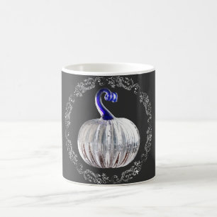 Mug Citrouille gris gris bleu automne élégant