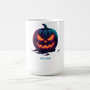 Mug Citrouille Halloween Cyberpunk Néon
