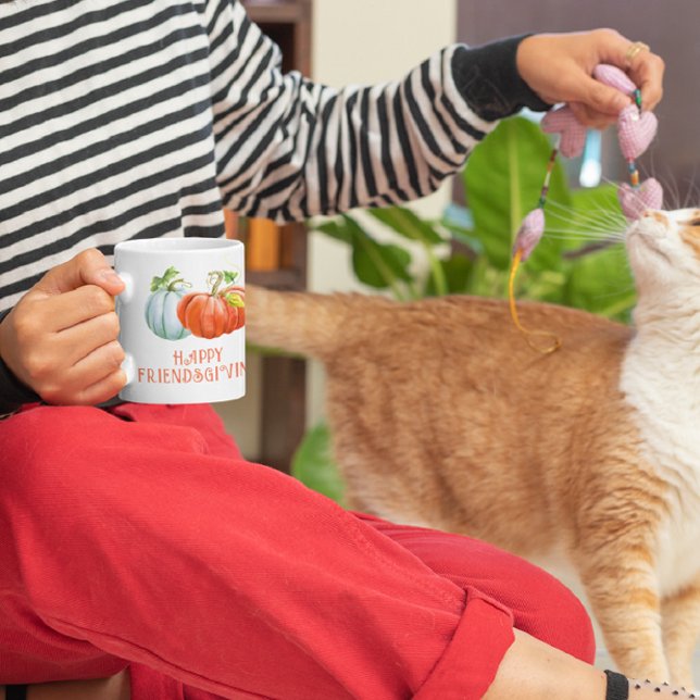 Mug Citrouille Happy Friendsgiving brûlé orange chute (Créateur téléchargé)
