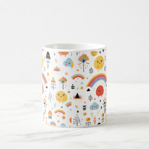 Mug Citrouille moderne orange et noir
