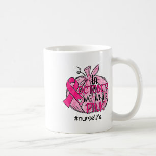 Mug Citrouille Nous Portons Pink Breast Cancer Sensibi