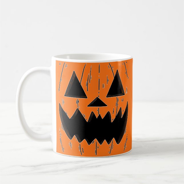 Mug Citrouille Orange Jack O' Lantern (Gauche)