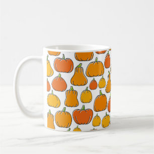 Mug Citrouille récolter motif transparent. Oran mûr de