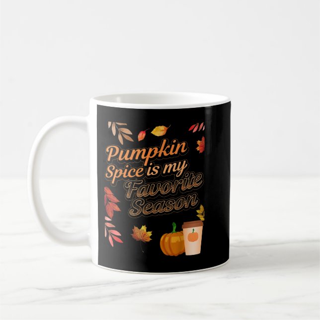 Mug Citrouille Spice est ma saison préférée Feuilles d (Gauche)