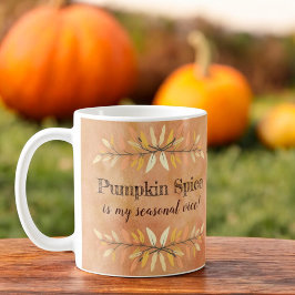 Mug Citrouille Spice Vice saisonnier Autumn Leaf Bordu