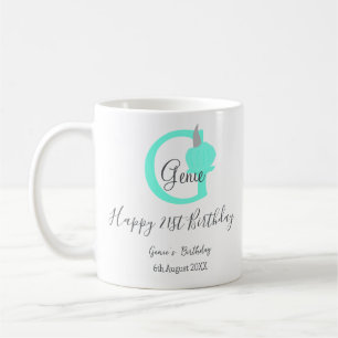 Mug Citrouille vert automne anniversaire 21e pastel gr