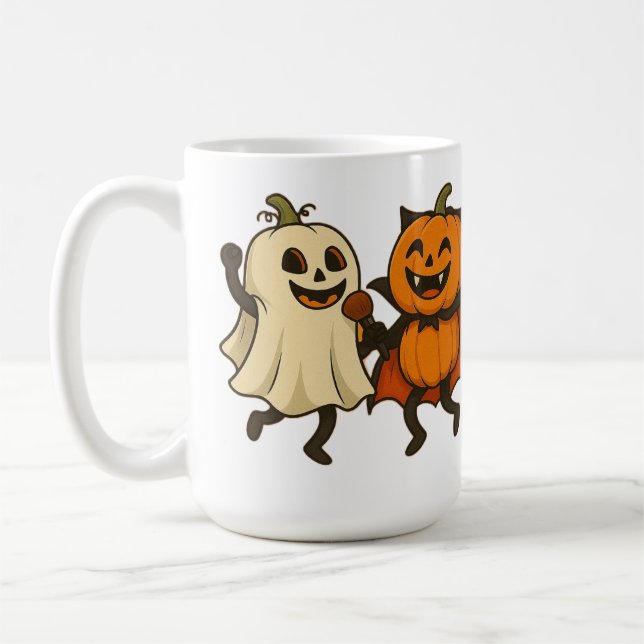 Mug Citrouilles dansants en costumes d'Halloween - Fun (Gauche)