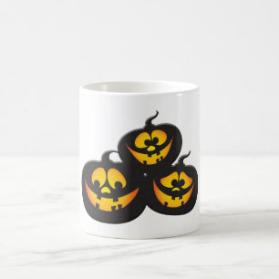 Mug Citrouilles d'Halloween aux expressions amusantes