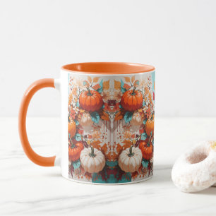 Mug Citrouilles et fleurs sur la vigne - Whimsical Aut