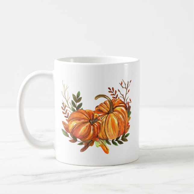 Mug Citrouilles Feuilles d'Automne (Gauche)
