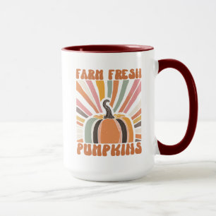 Mug Citrouilles frais de la ferme rétro