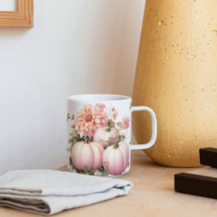 Mug Citrouilles roses et libellules