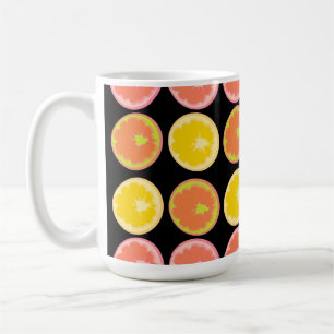 Mug Citrus Candy Lemon Motif Cuisine noire