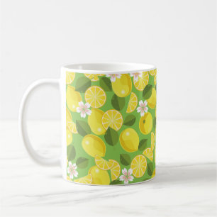Mug Citrus citron sans soudure arrière - plan motif